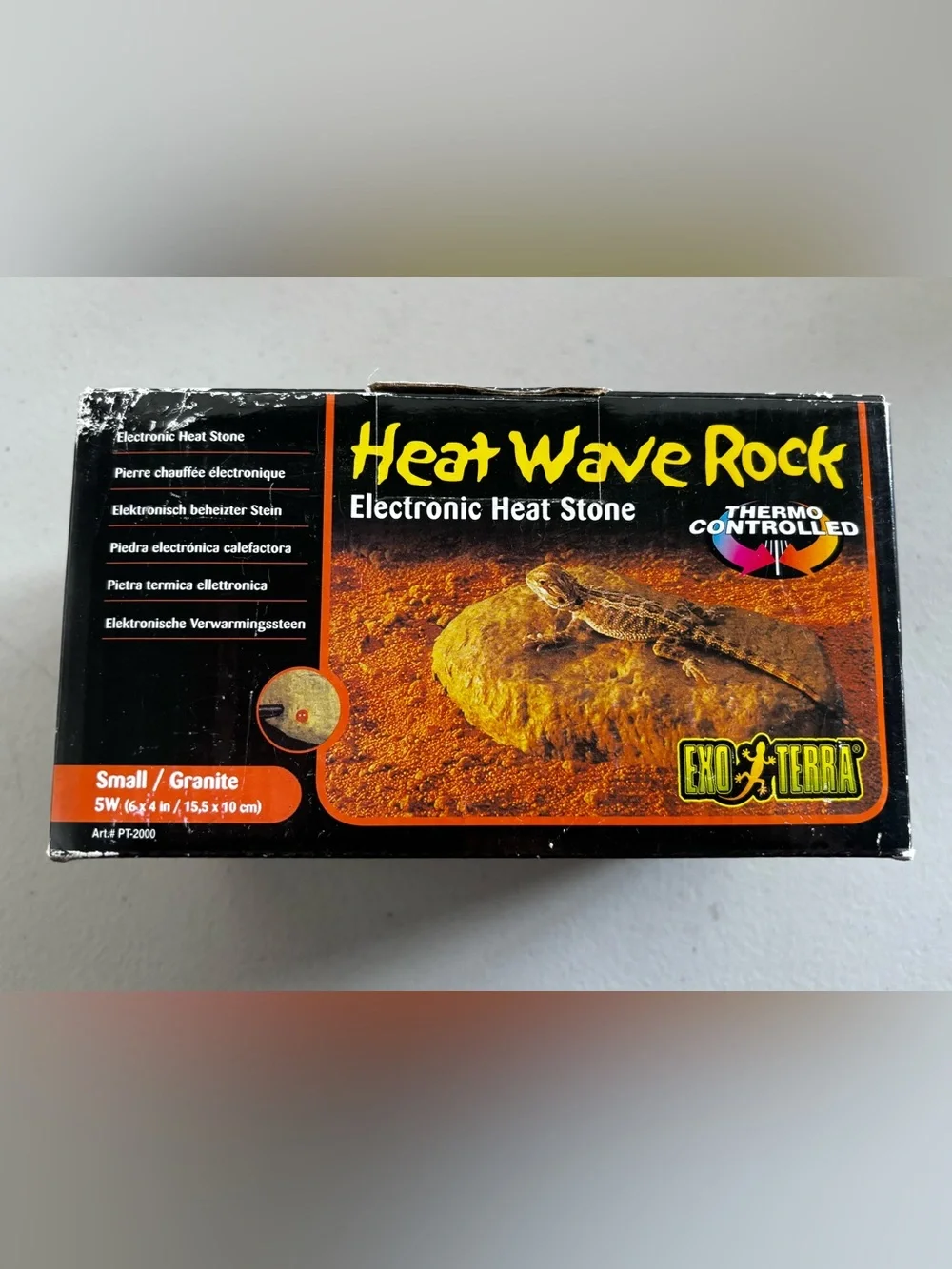 Exo Terra Reptile Electronic Heat Wave Thermo Controlled Small Granite Stone